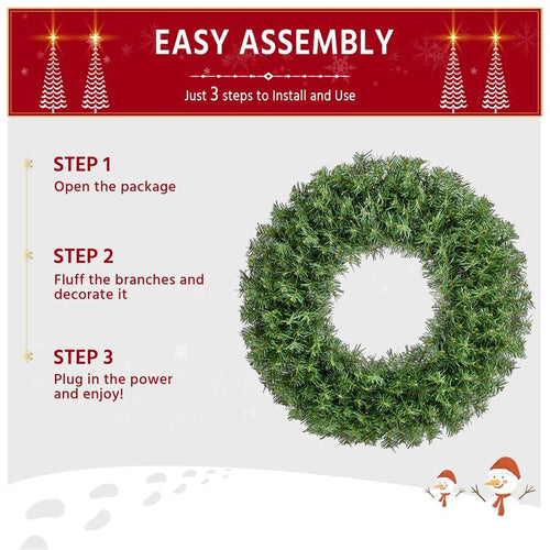 GlowWreath - Giant Pre-Lit Christmas Wreath