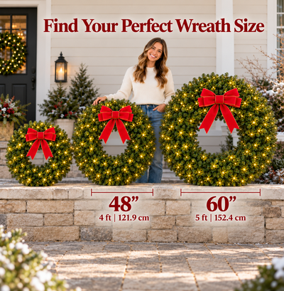 GlowWreath - Giant Pre-Lit Christmas Wreath