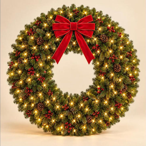 GlowWreath - Giant Pre-Lit Christmas Wreath